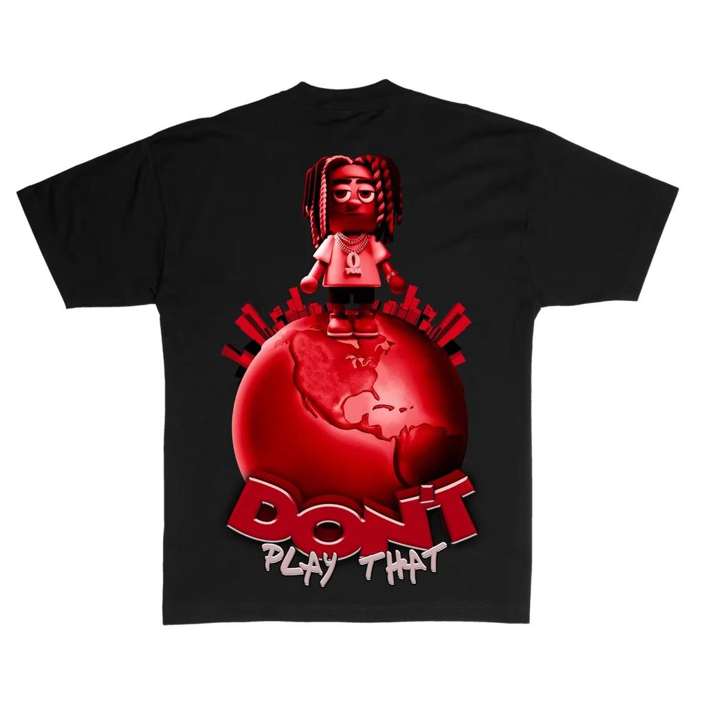 King Von Top of The World Tee Black Unisex High-end Luxury Classic Y2k Short Sleeves Classic Couples Daily Wear Cool Top