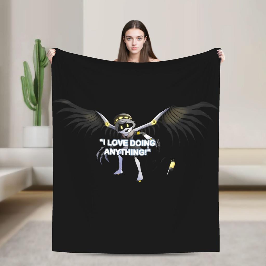 Murder Drones Blanket  Super Warm Aesthetic Plush Throw Blanket For Kids Adult Outdoor Flannel Bedspread Bed Cover