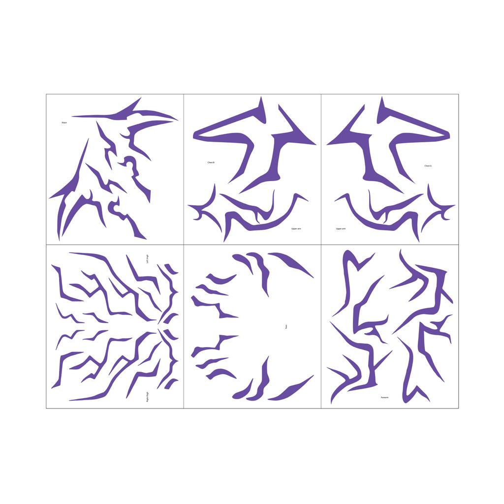 5pcs KPop Demon Hunters Temporary Tattoo Set Rumi& Jinu Patters | Bithday Panty HUNTR/Xi Saja Boys Haloween Cosplay Rumi Tattoos