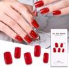Solid Color Gel Manicure Stickers Pearlescent White Manicure Stickers Semi-cured Nail Stickers