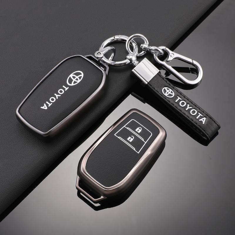 Кожаный чехол-брелок для автомобильного ключа для Toyota RAV4 Crown Hilux Fortuner Yaris Prius Corolla Camry Land Cruiser Avensis Verso Prado C