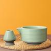 2 Pieces Matcha Set Bowl with Spout for Tea Lovers Utensils Handcrafted Japanese Making Tools
