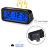 Solar Car Clocks Automotive Electronic Led Digital Clock Thermometer Hygrometer Display Time with Luminous Car Accessories