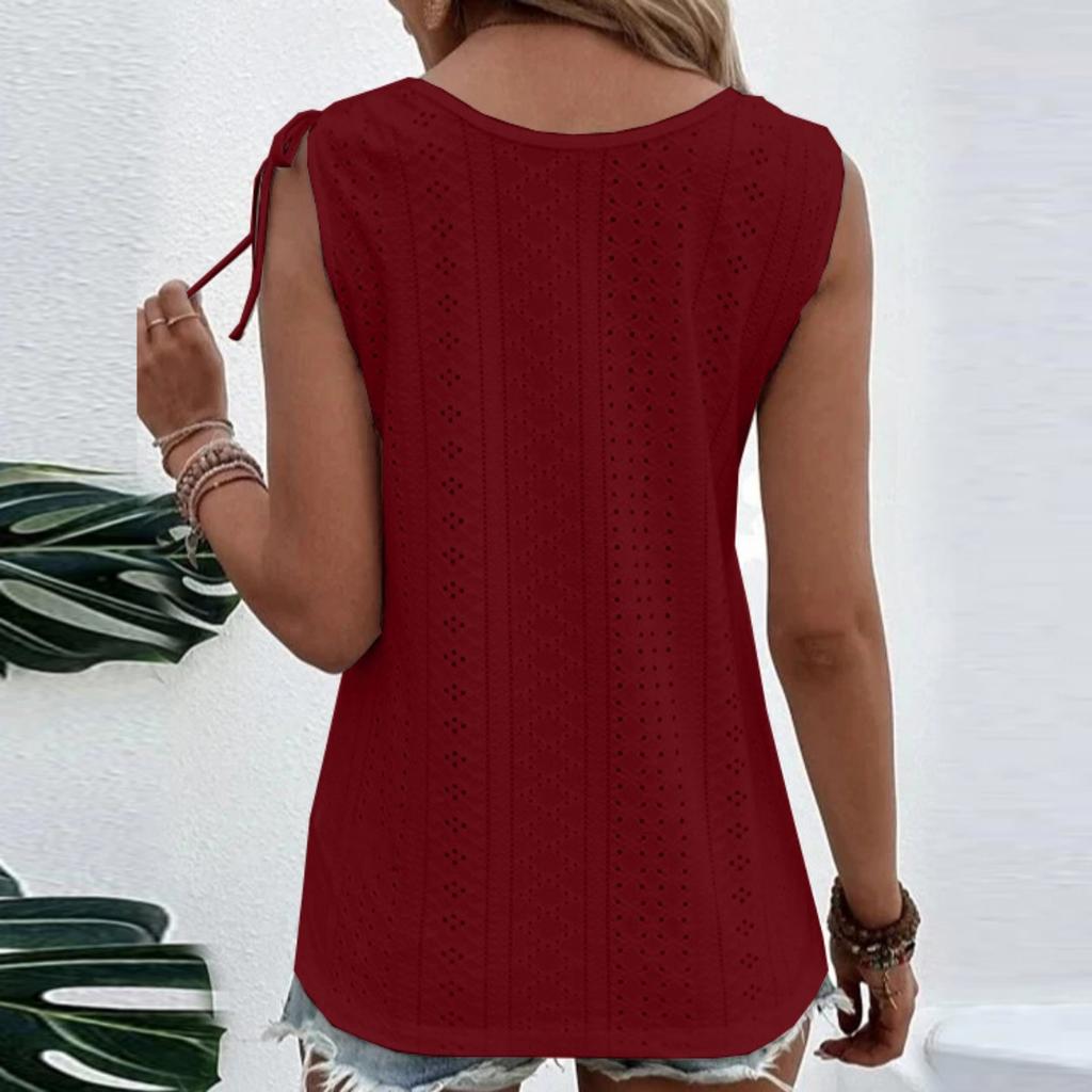 Women's Sexy Casual Solid Color U Neck Vest T-Shirt