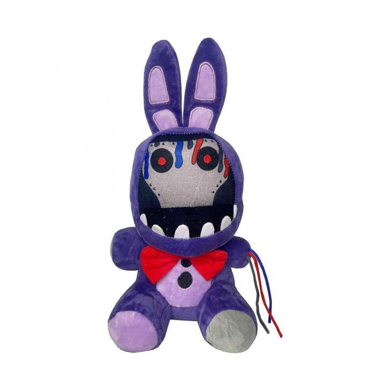 Плюшевые игрушки FNAF Потрепанный Фиолетовый Кролик, Кукла Бонни FNAF Security Breach 20 см, Коллекционные Плюшевые Игрушки Кошмарный Фредди для Детей