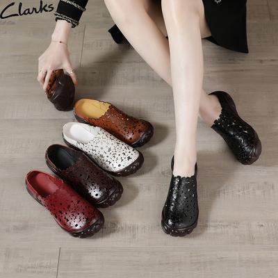 Новые повседневные женские сандалии из натуральной кожи с мягкой подошвой в национальном стиле, удобные дышащие тапочки, полые туфли для мам