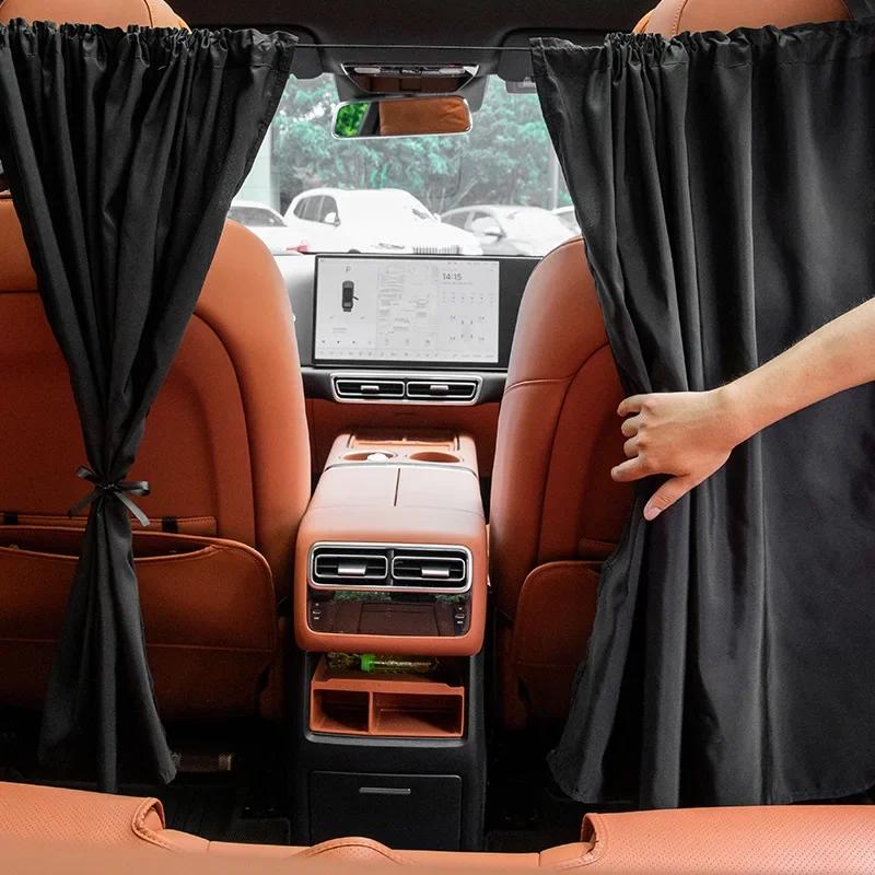 Sealed Car Isolation Curtain - Commercial Vehicle Taxi Cab Partition Protection Air-Conditioning Sunshade Privacy Curtain