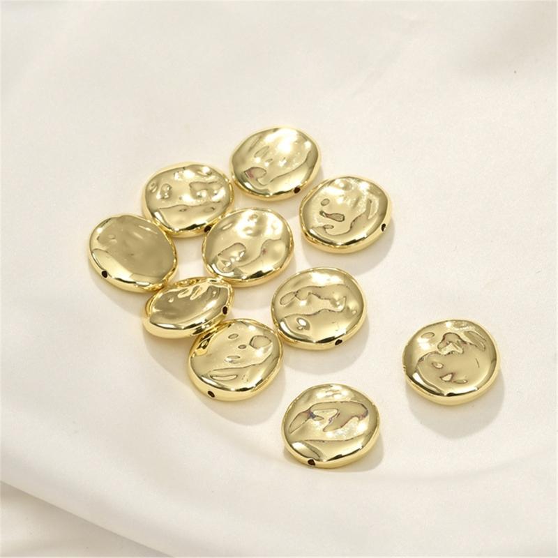 10 шт. нерегулярных разделительных бусин для изготовления ювелирных изделий своими руками браслет ожерелье золотой серебряный цвет плоские бусины разделители аксессуар