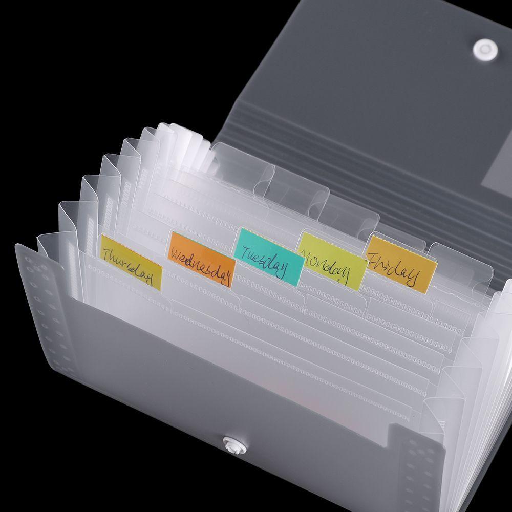Storage Pockets Paper Organizer File Classify Filing Box Self Standing Briefcase Document Holder