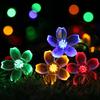 Outdoor Garden Sakura Flower Solar Lamp 10/20/50LED String Fairy Lights Solar Garlands Garden Christmas Courtyard Decor