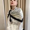 Striped Collocation Clothing Accessories Silk Scarf Female Shawl Printed Scarf Korean Style Scarves
