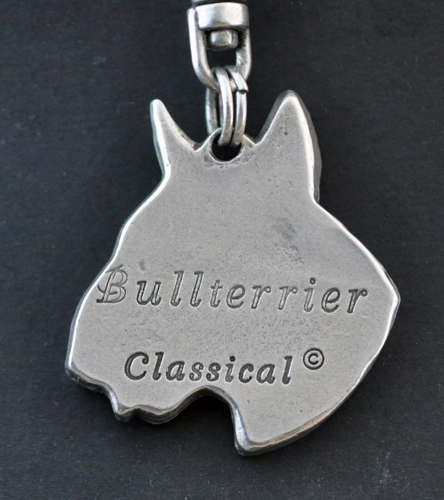 Bull Terrier, Bully III - Dog necklace in gift box, silver-plated locket for dog fan, striking pendant by Art-Dog brand
