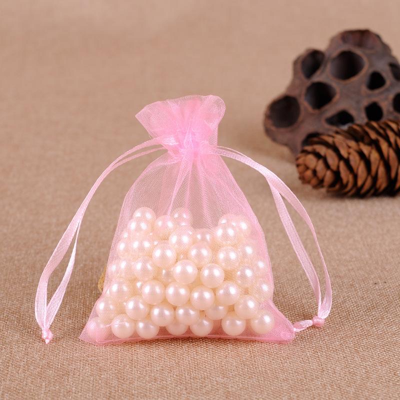 100PCS Various colors and sizes Organza Drawstring Bag Jewelry Packaging Bags Wedding Gift Storage Drawstring Pouches