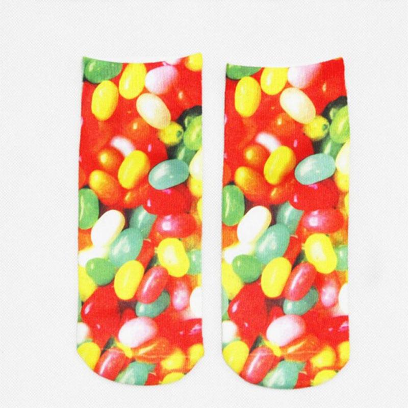 Новый 3D-принт с изображением животных, тигра, панды, кошки, собаки, льва, конфет, мяса, искусства, красочные женские забавные носки, новинка, подарок, дропшиппинг