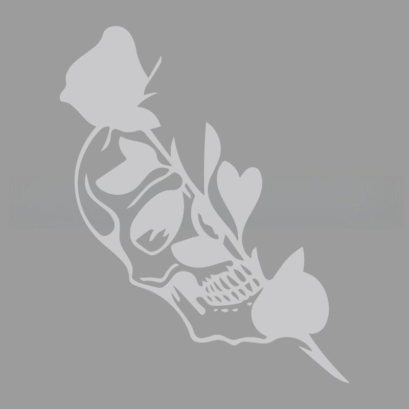 Half Skull Rose Creativeandfunny Stickers For Cartoon Fansandloverhigh Quality For Car Trucks Motorcycles Andlaptops