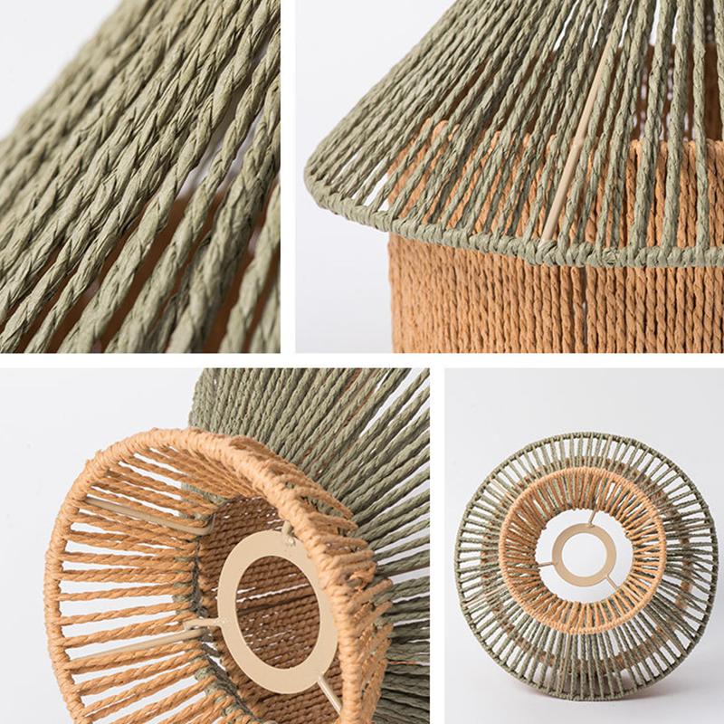 1 шт., потолочный светильник, абажур из богемской бумаги, напольная лампа, ручная работа, вязанная люстра на стену