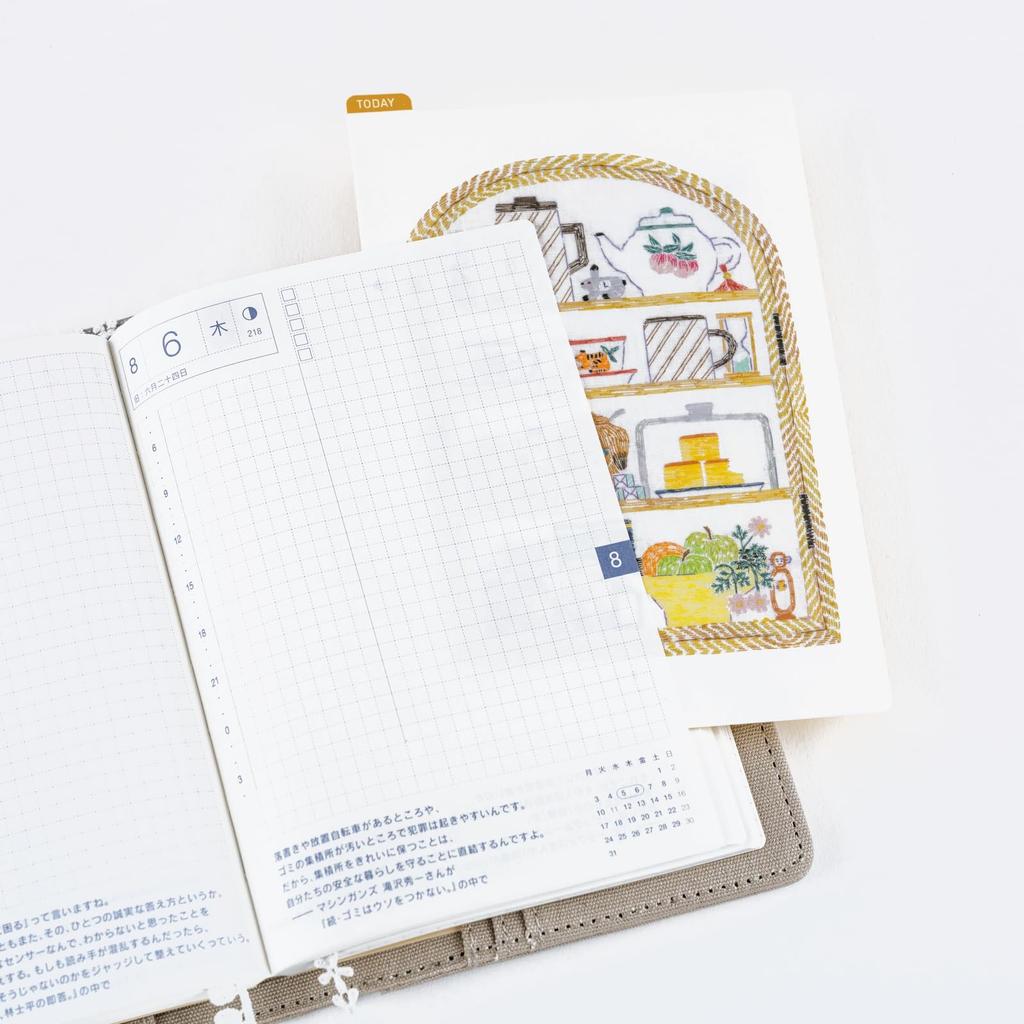 Okumi Iyo Hobonichi Underlay HAPPY TEA TIME (Taste Good) for Cousin Size - Planner Accessory