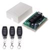 DC12V 4CH RF Relay Wireless RF Remote Control Switch Transmitter with Receiver Module 433mhz LED Remote Control Durable
