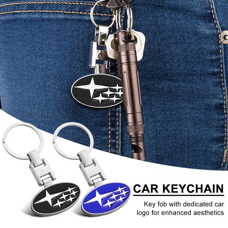 Car Keychain Car Emblem Gift with Key Ring Auto Accessories For Subaru Forester Crosstrek Outback Impreza XV Tribeca Ascent Legacy Levorg Mpreza