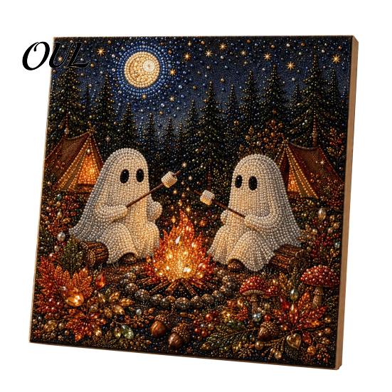 Winter Wonderland Creative Activities Christmas Faux Pearl Art Kit, Xmas Hat Cat Dog Painting DIY Decorative for Fireplace 3D Puppy Bead Craft