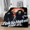Tokio Hotel Рок-группа Билл Каулитц Печатное одеяло Пледы для пикника Теплое одеяло Мягкое и удобное одеяло Домашний Подарок для путешествий