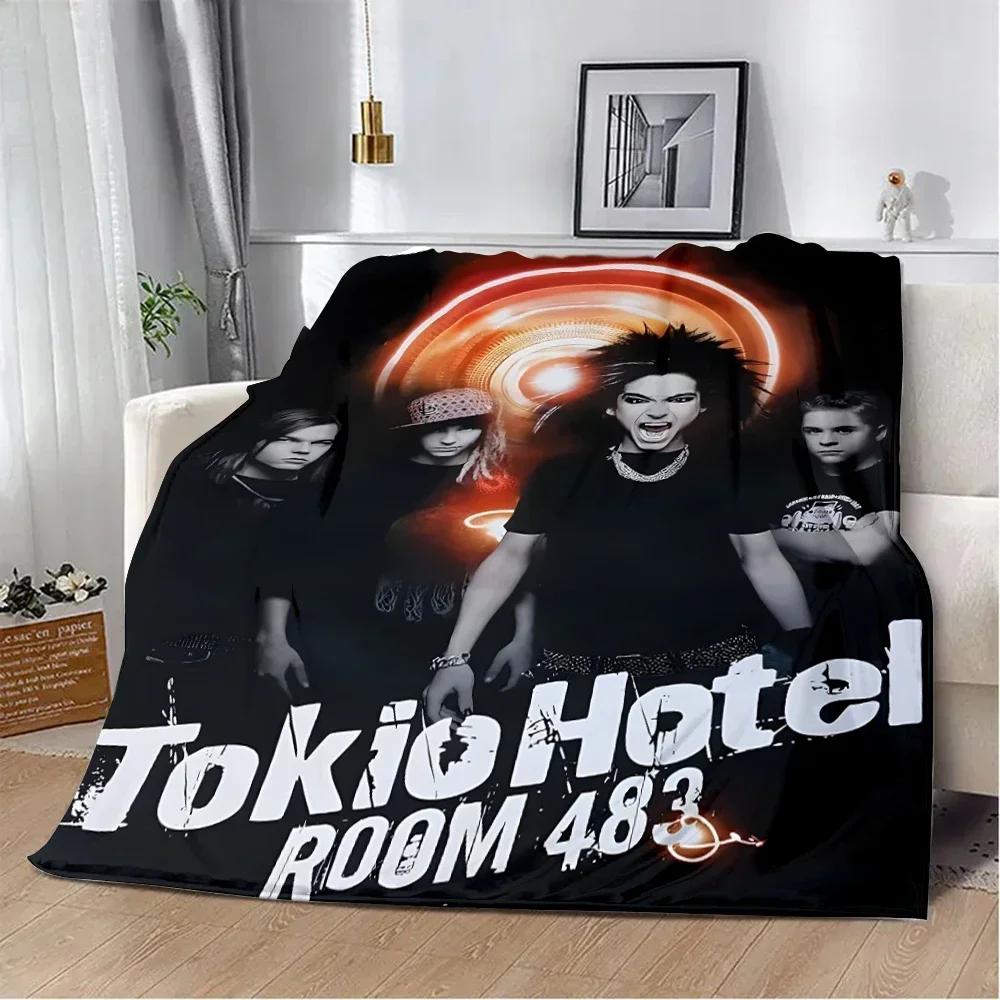 Tokio Hotel Рок-группа Билл Каулитц Печатное одеяло Пледы для пикника Теплое одеяло Мягкое и удобное одеяло Домашний Подарок для путешествий