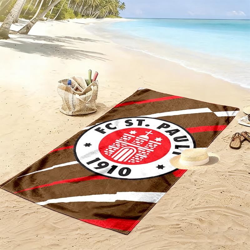Улица. Пляжное полотенце Pauli FC Print, Большое мягкое быстросохнущее полотенце для пляжа, кемпинга, плавания