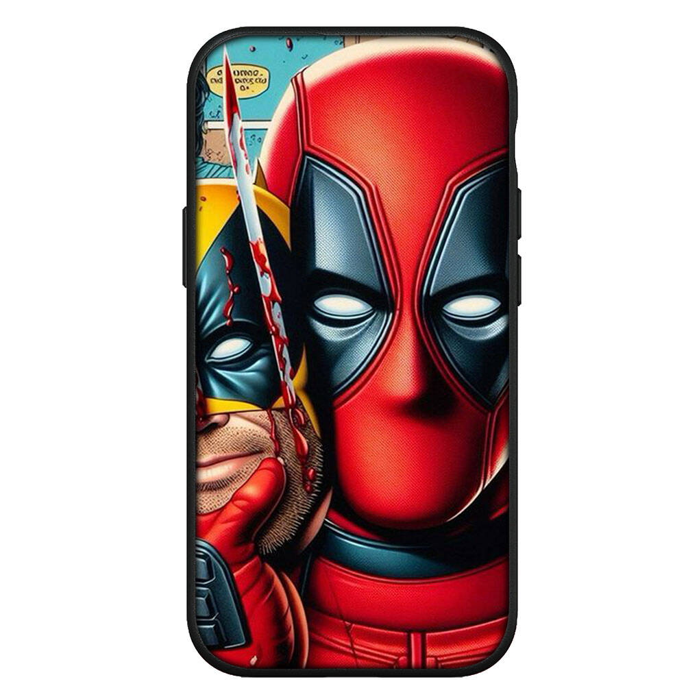 Чехол для iPhone 17 16 15 Xiaomi Poco Redmi Note 14 13 12 8 Pro Max 9 16e Samsung Galaxy S25 S24 S23 OPPO Huawei Росомаха Мультяшный Дэдпул Чехол для телефона