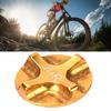 Aluminium Alloy Bicycle Suspension Fork Front Fork Airtight Valve Cover Bike Accessory(yellow)