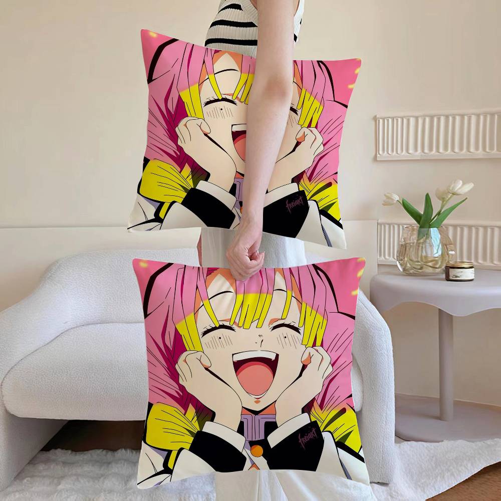D-Истребитель демонов Kimetsu No Y-Yaiba Наволочка Наволочка против пылевых клещей Невидимая молния Шелковистый короткий плюш Чехол для подушки дивана