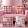Retro Red Checkerboard Pattern Pillow Case Pattern Printed Pillowcase For Living Room Sofa Cushion Cover & Bedroom Decor