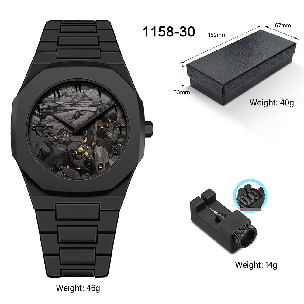 Men's Analog Mechanical Quartz Watch Arabic Numeral Waterproof Watch Fashion Men's Business Watch Polycarbonate Silicone Strap