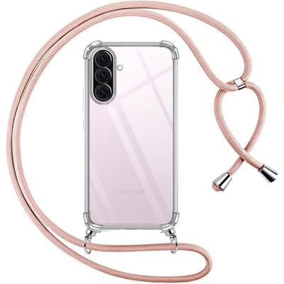 Защитный чехол - BOOLING - для Samsung Galaxy A56 5G - Ударопрочный - Гибкий - с Розовым Шнурком