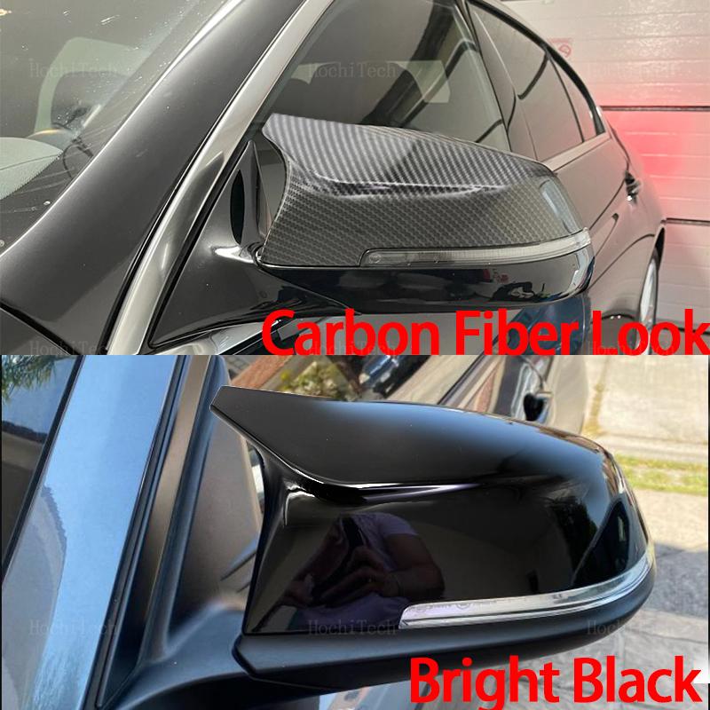 Чехол на зеркало с узором из углеродного волокна, черный чехол на зеркало, накладка для BMW 5, 6, 7 серии 5GT F10 F11 F07 F06 F12 F13 F01 F02 Alpina B5