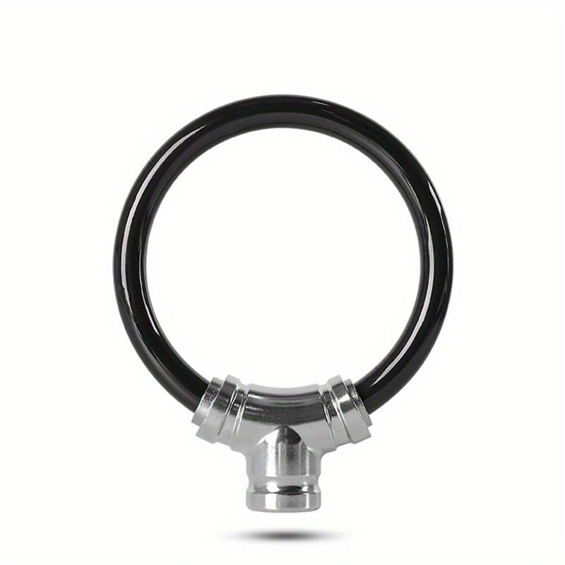 Bicycle Cable Ring Lock For Outdoor Cycing Anti-theft Zinc Alloy Lock Core Portable Security Cable Lock With 2 Key