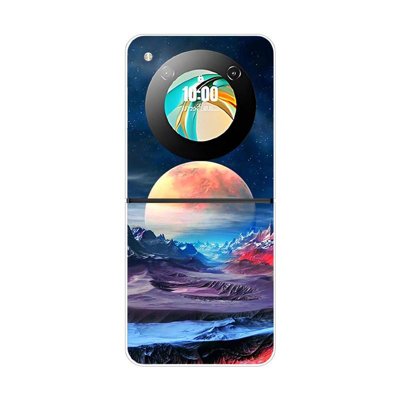 Чехол для ZTE Nubia Flip NX724J Модный Расписной Прозрачный Жесткий ПК Складной Для ZTE Libero Flip 5G A304ZT Прозрачная Крышка Телефона Funda