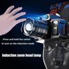 Super Bright USB Rechargeable Headlight with 5 Lighting Modes Head Light Digital Electric Display for Outdoor Fishing Camping