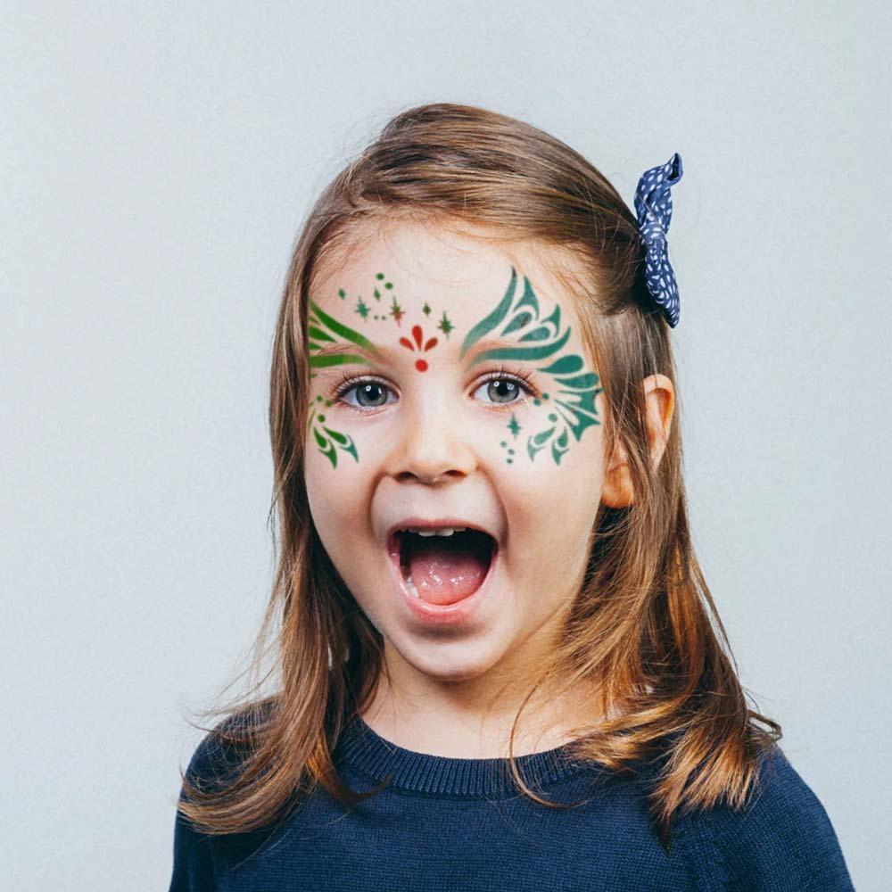 Трафареты для рисования на теле с выемками, множество шаблонов, инструменты для самостоятельного макияжа, шаблоны для вечеринки