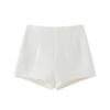 Женские белые шорты с высокой талией для пикантного лета