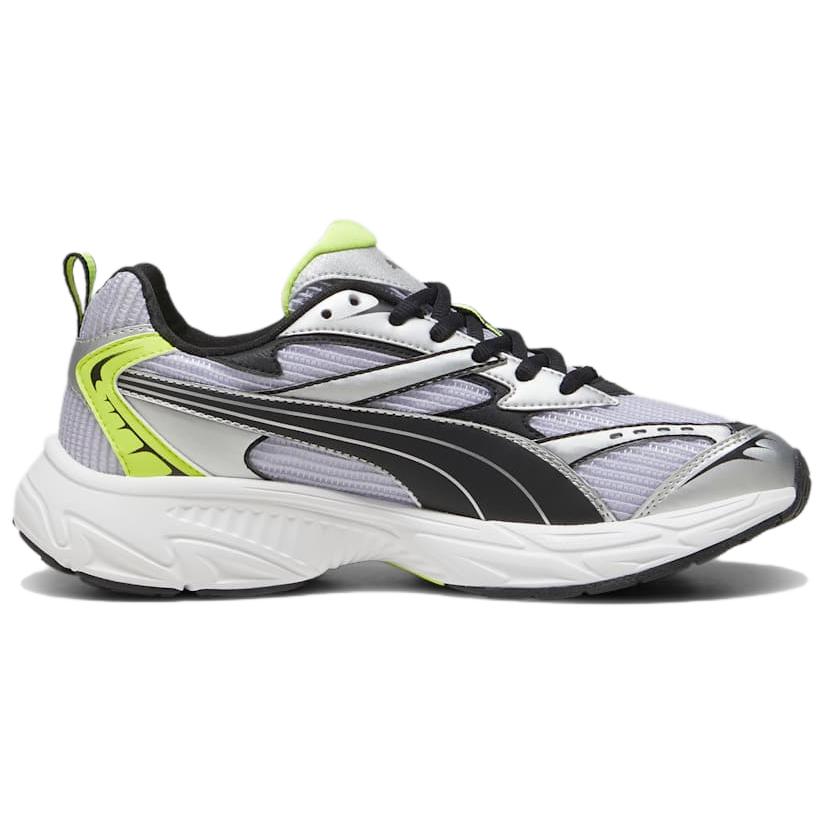 Puma Morphic Round Toe Lace-Up Shock Absorbing Slip Resistant Durable Low Top Running Shoes Men Sneaker White Silver 395919-02