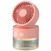 2025 Summer New Humidifier Spray Fan Portable USB Water-cooled Mini Desktop Household Appliances Water Mist Fan with LED Light