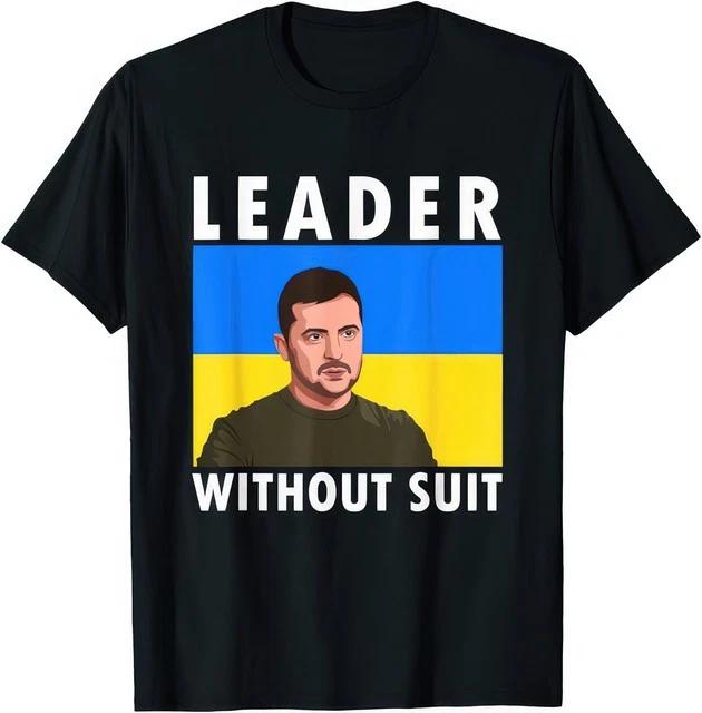 Лидер Без Костюма Стенд С Портретом Зеленского Украины Футболка в Поддержку Украины