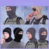 Вязаная зимняя шапка с маской для лица и манишкой для холодной погоды для активного отдыха