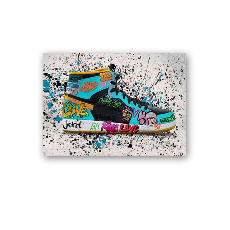 Бэнкси Уличное Искусство Холст Картины Кроссовки Рот Девочка с Шариком Граффити Поп-Арт Постеры Принты Куадрос Настенное Искусство Домашнее Украшение