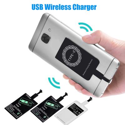 Портативный липкий USB Type-C Qi беспроводной зарядный приемник для iPhone Android