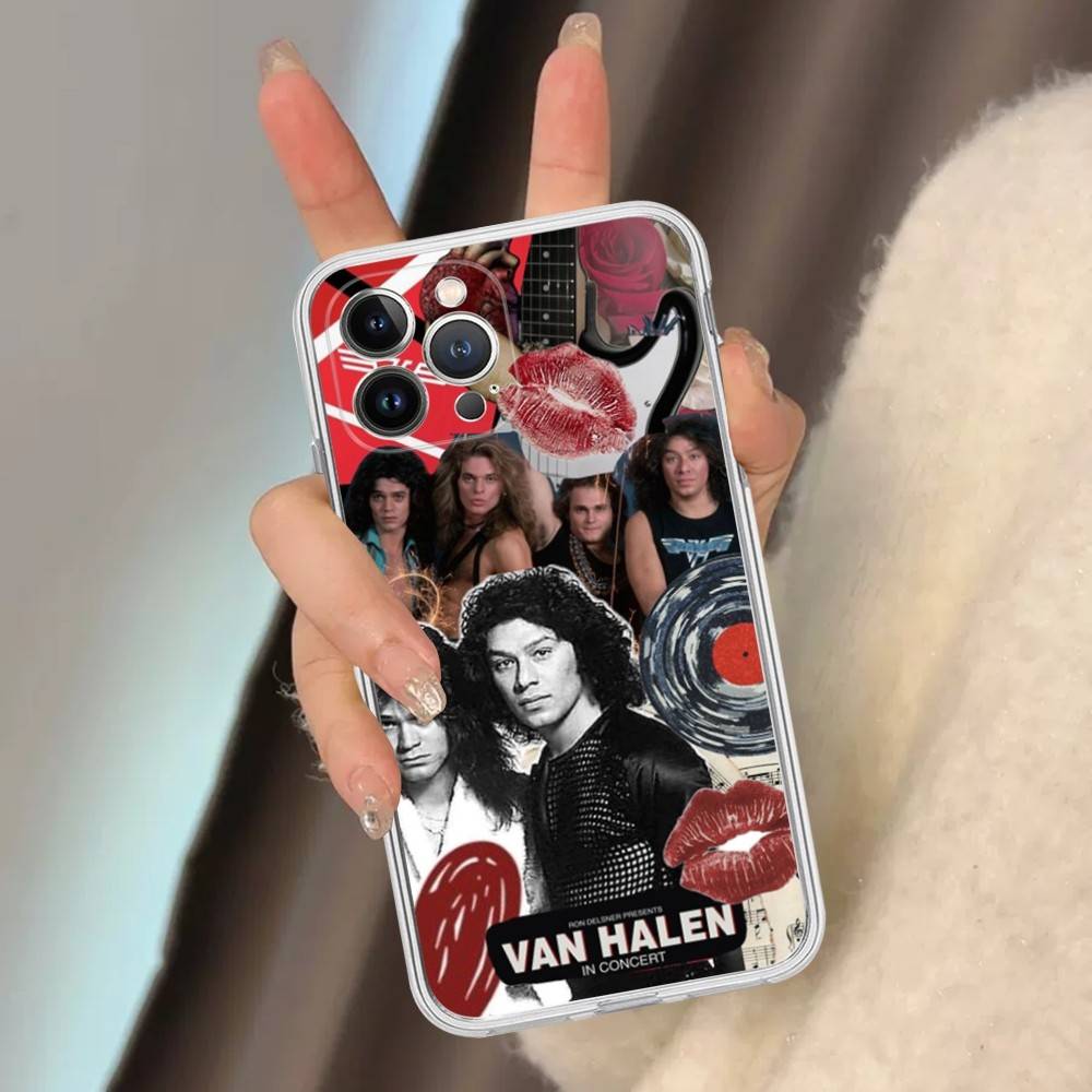 Чехол для телефона E-Eddie V-Van H-Halen для iPhone 17 16 15 14 13 12 11 Pro Max Plus Мягкий чехол Персонализированный Сделай сам