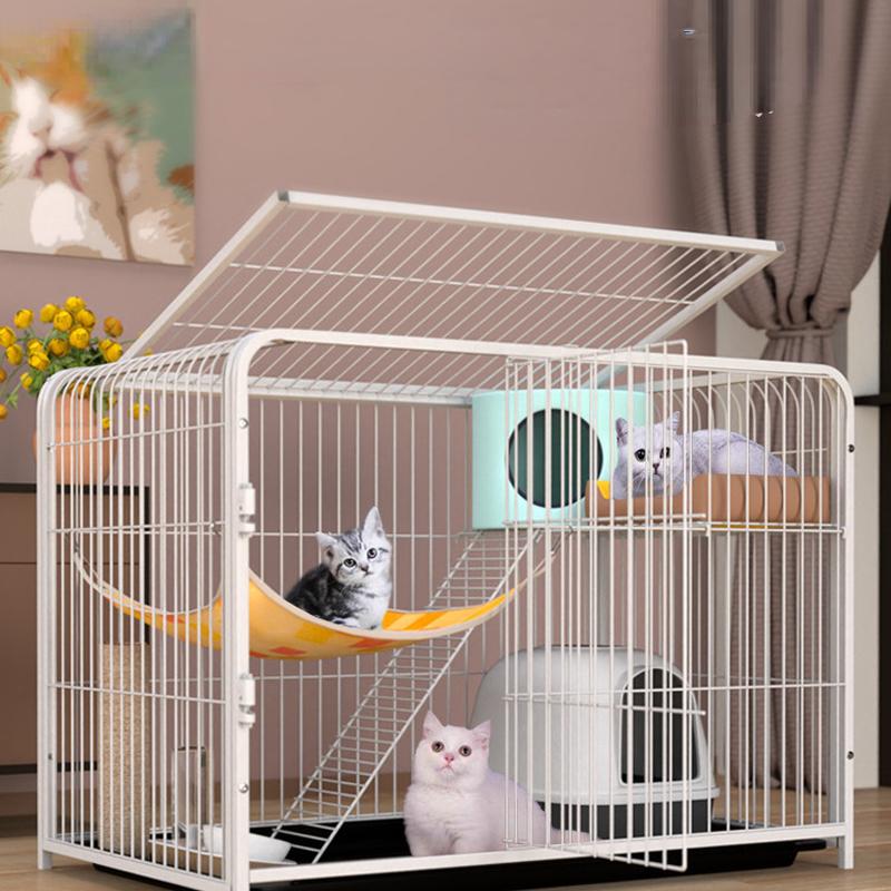Кошачья клетка вилла трехэтажный двухслойный кошачий домик домашняя кошачья лазалка большой домашний питомец