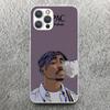 Рэпер 2pac Певец Тупак Принт Мягкий Чехол для iPhone 13 Pro Max 12 Mini 11 XS XR X SE 7 Plus Оболочка Телефона 8 6 6S 5 5S Чехол с Рисунком