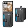 Carbon Fiber Pattern Leather Phone Case For Motorola Razr 60 50 Ultra 40 Multifunctional Card Slot Bag Bracket Wrist Strap Cover