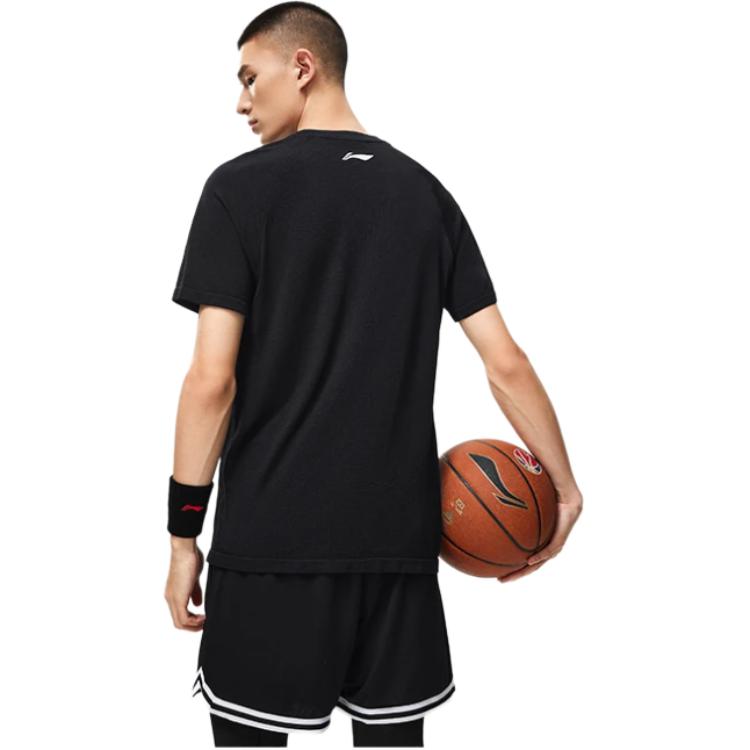 Мужская черная футболка Li Ning из коллекции Professional Basketball ATST013-2